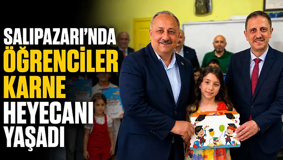 Salıpazarı'nda Öğrenciler Karne Heyecanı Yaşadı