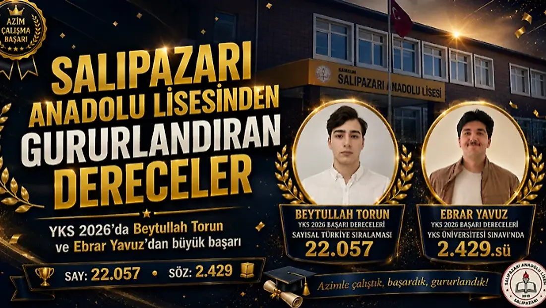 Salıpazarı Anadolu Lisesi'nden Gururlandıran Dereceler