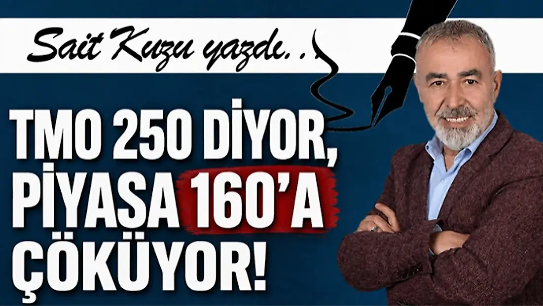 TMO 250 diyor, Piyasa 160’a Çöküyor!