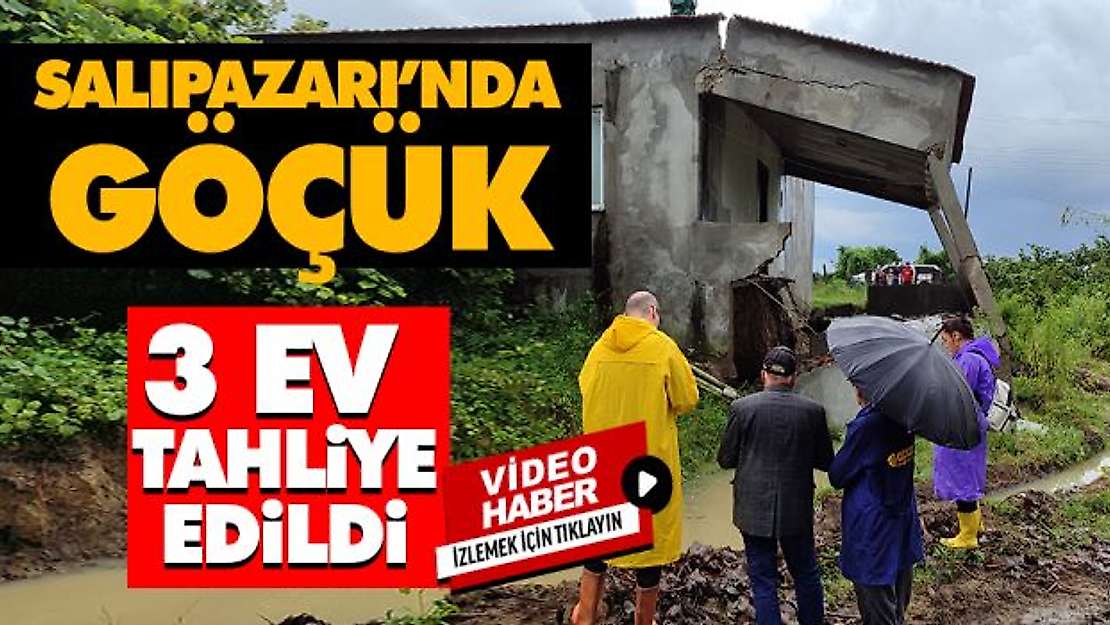 Salıpazarı'nda Göçük Nedeni İle Üç Ev Tahliye Edildi