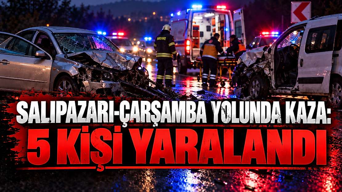 Salıpazarı-Çarşamba Yolunda Kaza: 5 Yaralı