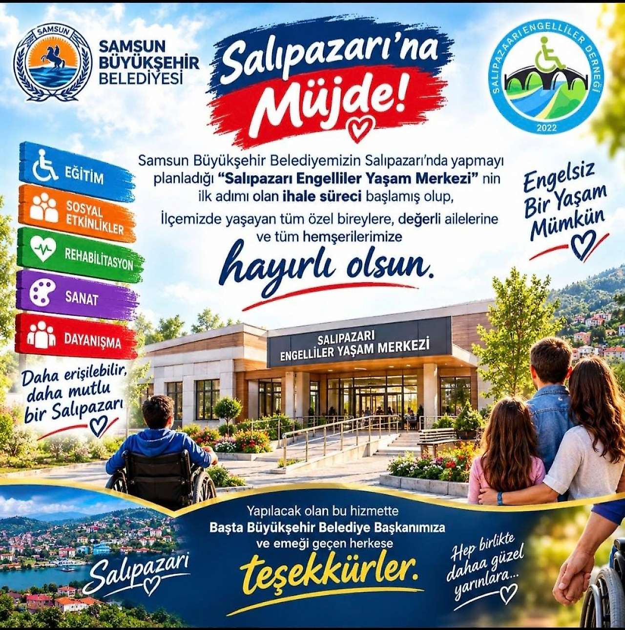 Engelsiz Yaşam Merkezi İçin Arslan'dan Karaca ve Doğan'a Teşekkür