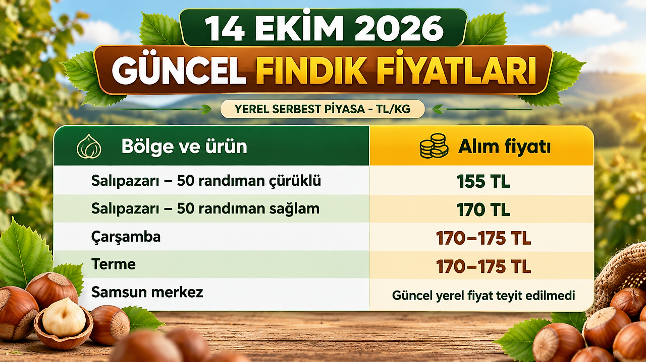 Samsun'da Fındık Fiyatları Belli Oldu! İşte İlçe İlçe Liste