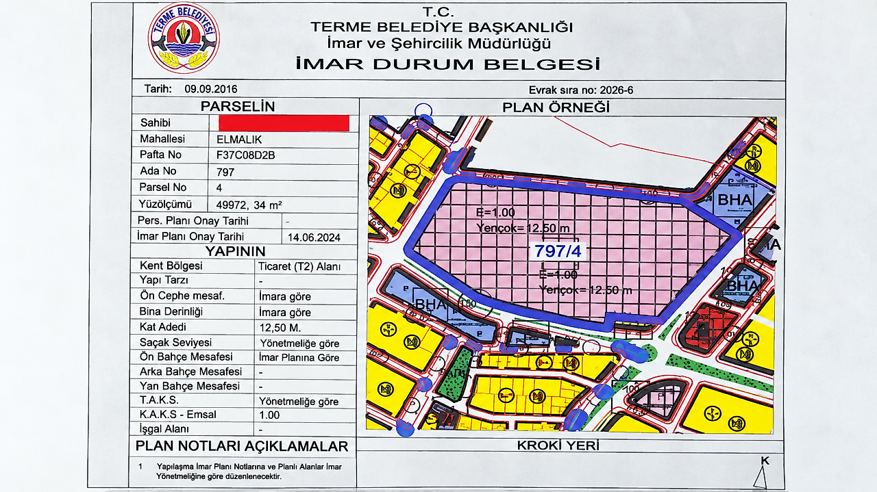 Terme Belediyesi hakkında suç duyurusu! İmar dosyası yargıda