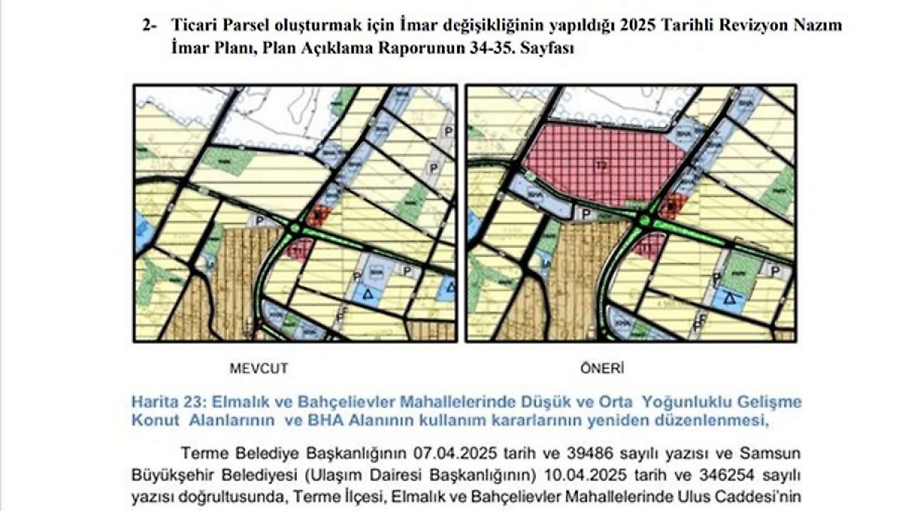 Terme Belediyesi hakkında suç duyurusu! İmar dosyası yargıda