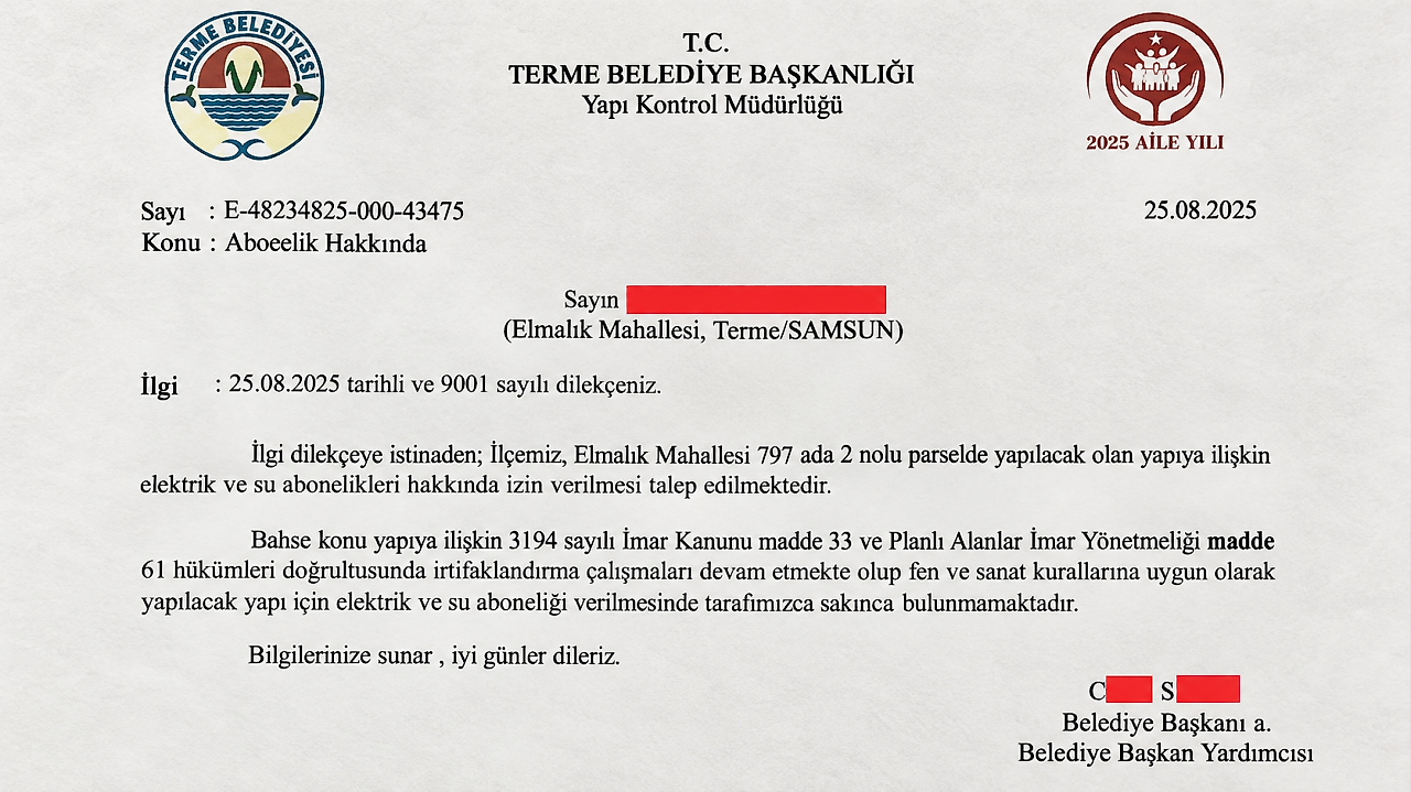 Terme Belediyesi hakkında suç duyurusu! İmar dosyası yargıda