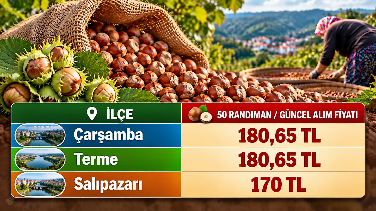 Salıpazarı'nda fındık 170 TL: Çarşamba ve Terme'de son durum