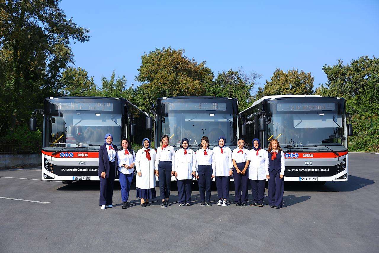 Samsun'da Direksiyon Başında 19 Kadın Şoför