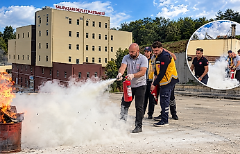 Salıpazarı Devlet Hastanesi'nde dikkat çeken tatbikat