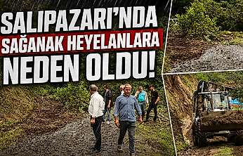 Salıpazarı'nda Sağanak Heyelanlara Neden Oldu