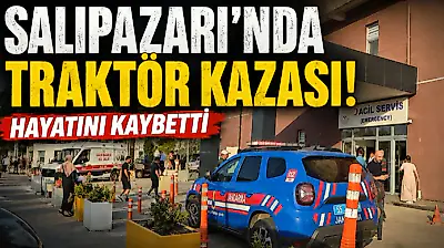 Salıpazarı'nda Traktör Kazası