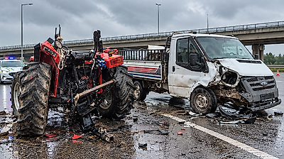 Çarşamba'da Trafik Kazası: Kamyonet Ve Traktör Çarpıştı