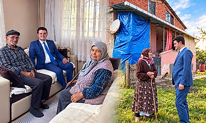 Kaymakam İbrahim Cesur Yaşlıların Hayır Duasını Aldı
