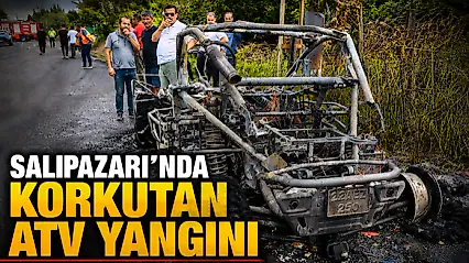Salıpazarı'nda Seyir Halindeki Atv Alev Aldı