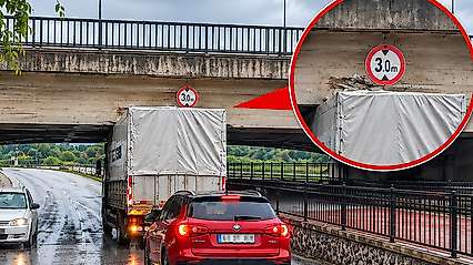 Çarşamba'da Tır Şoförünün Yükseklik Hesabı Şaştı!