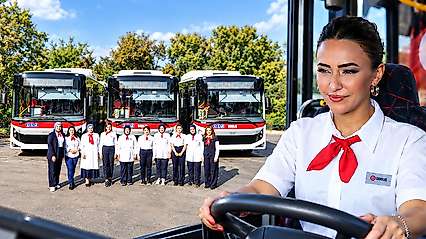 Samsun'da Direksiyon Başında 19 Kadın Şoför