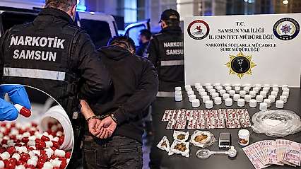 Samsun'da Narkotik Baskını: 8 Bin Hap Ele Geçirildi