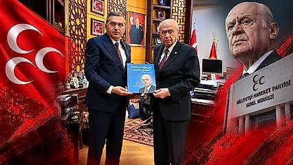 Burhan Mucur, Samsun Teşkilatının Çalışma Raporunu Bahçeli'ye Sundu