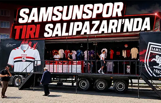 Samsunspor Tırı Salıpazarı'nda Taraftarlarla Buluştu