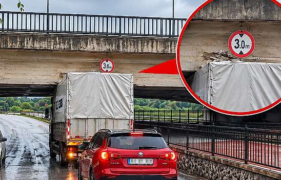 Çarşamba'da Tır Şoförünün Yükseklik Hesabı Şaştı!