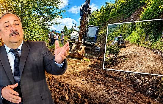 Salıpazarı'nda Heyelan Sonrası Bozulan Yollar Onarılıyor