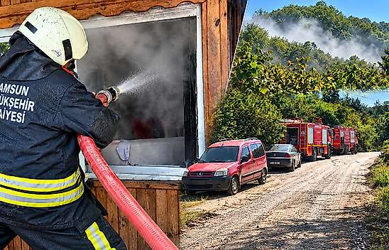 Salıpazarı'nda İtfaiyenin Zamanında Müdahalesi Yangının Büyümesini Önledi