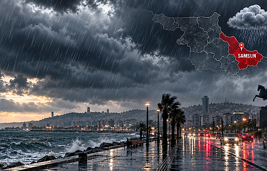 Samsun'da 29 Ekim Hava Durumu: 17 İlçeye Yağmur Uyarısı!