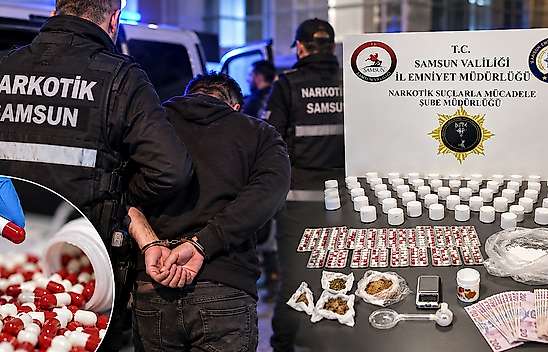Samsun'da Narkotik Baskını: 8 Bin Hap Ele Geçirildi