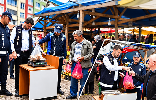 Terme'de semt pazarlarına sıkı denetim! Terazilere dikkat