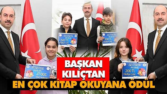 Başkan Kılıç'tan En Çok Kitap Okuyana Ödül