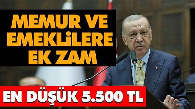 Erdoğan'dan Memur Ve Emeklilere Ek Zam