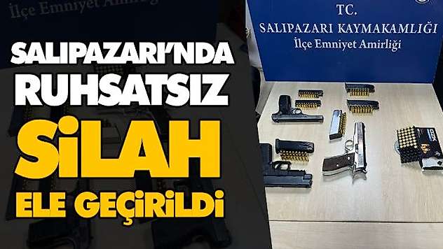Salıpazarı'nda Ruhsatsız Silah Ele Geçirildi