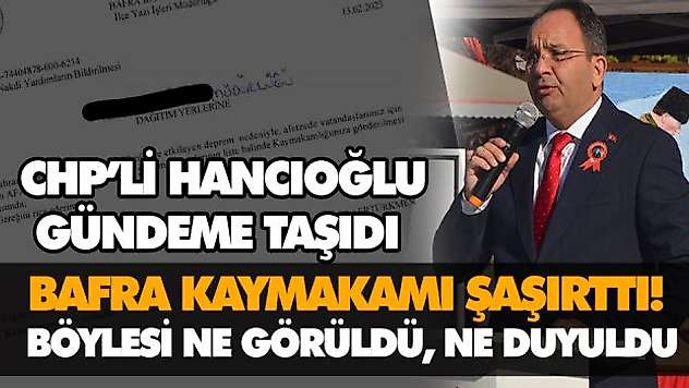 Bafra Kaymakamı Şaşırttı! Böylesi Ne Görüldü, Ne Duyuldu