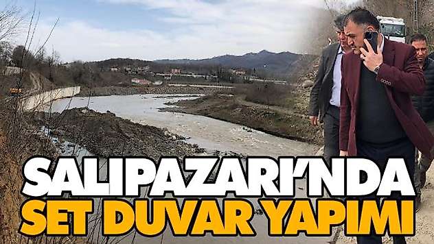 Salıpazarı'nda Set Duvar Yapımı