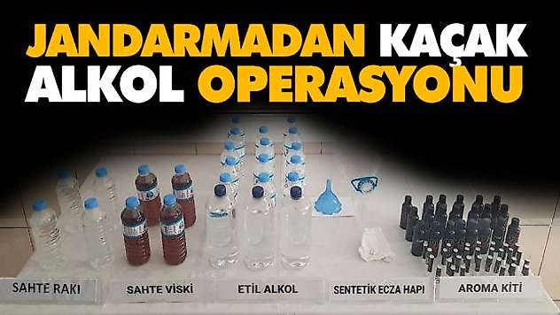 Jandarmadan Kaçak Alkol Operasyonu
