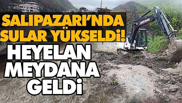 Salıpazarı'nda Sular Yükseldi! Heyelan Meydana Geldi