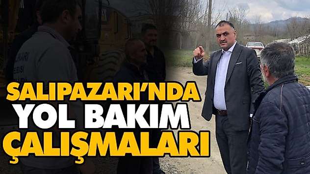 Salıpazarı'nda Yol Bakım Çalışmaları