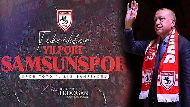 Erdoğan'dan Samsunspor'a Tebrik!