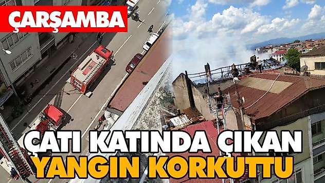 Çatı Katında Çıkan Yangın Korkuttu