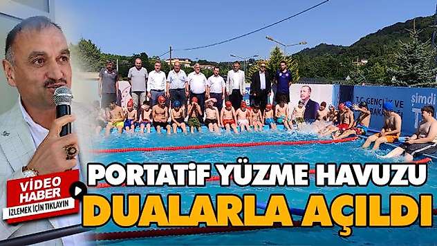 Salıpazarı'nda Portatif Yüzme Havuzu Dualarla Açıldı
