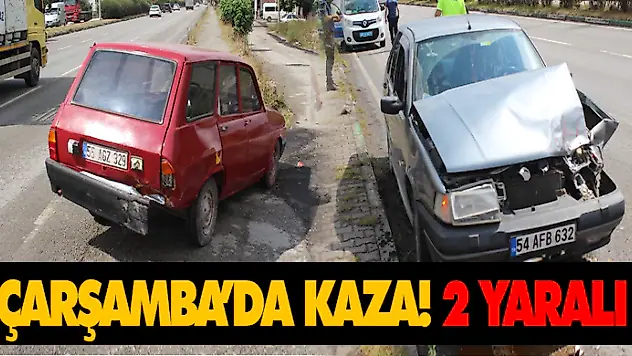 Çarşamba'da Kaza!2 Yaralı
