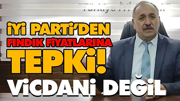 İyi Parti'den Fındık Fiyatlarına Tepki! Vicdani Değil