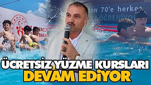 Ücretsiz Yüzme Kursları Devam Ediyor