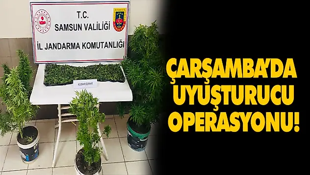 Çarşamba'da  Uyuşturucu Operasyonu!