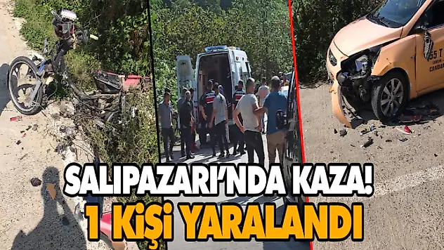 Salıpazarı'nda Kaza! 1 Kişi Yaralandı