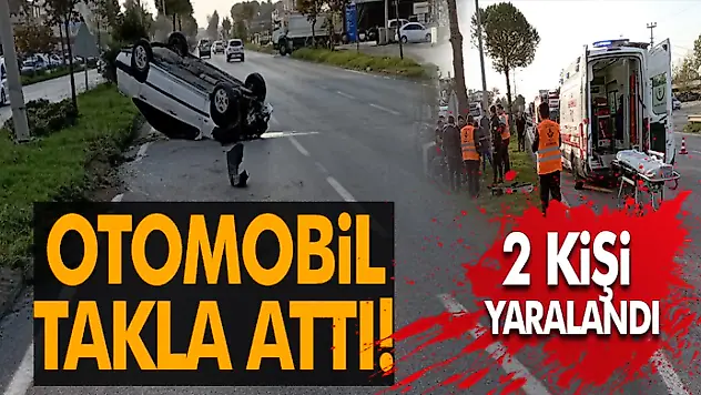 Çarşamba'da Otomobil Takla Attı! 2 Kişi Yaralandı