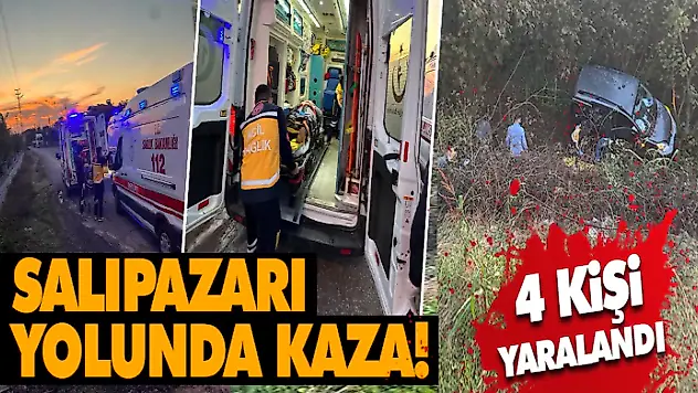 Salıpazarı Yolunda Kaza! 4 Yaralı