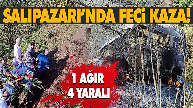 Salıpazarı'nda Feci Kaza! 1 Ağır 4 Yaralı