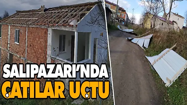 Salıpazarı'nda Çatılar Uçtu