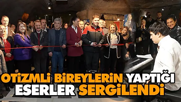 Otizmli Bireylerin Yaptığı Eserler Sergilendi